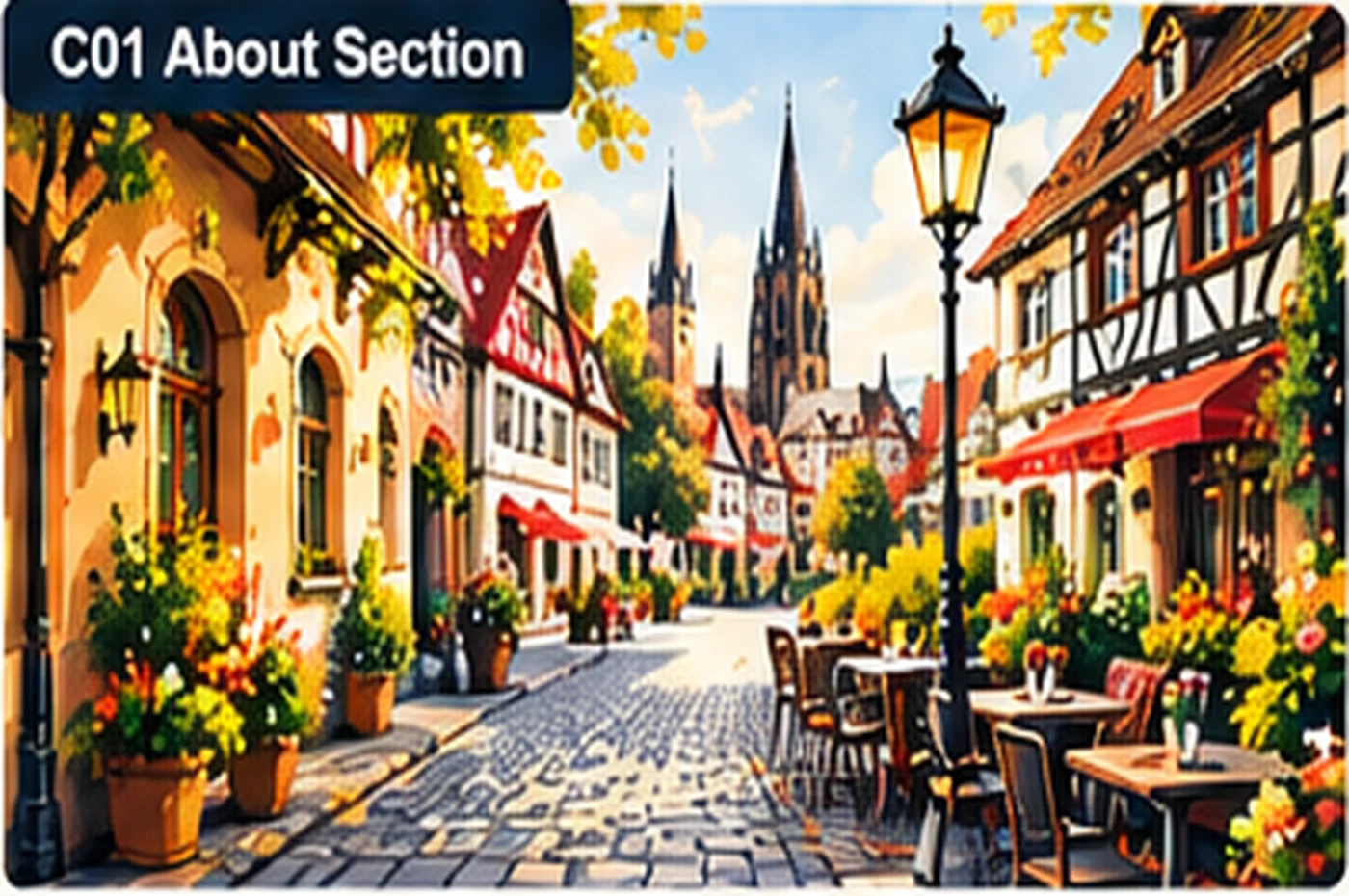 Illustrated German street