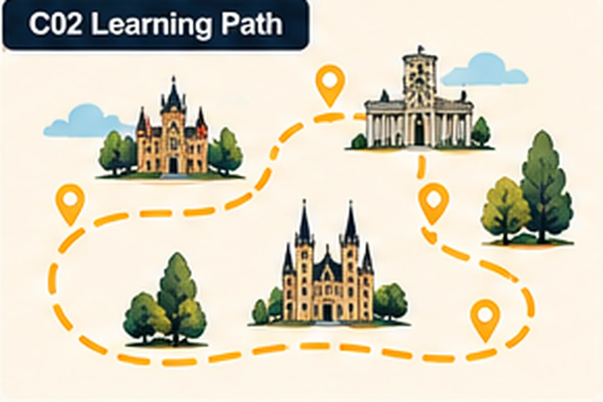 Illustrated learning route