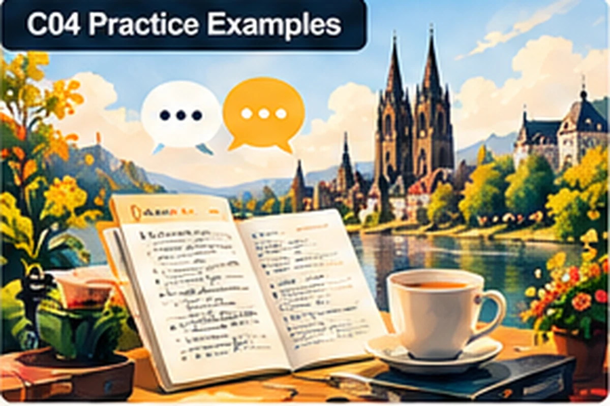 German language practice scene